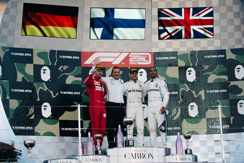F1 日本GP BAPE ベイプ APE エイプ コラボレーション バルテリ・ボッタス セバスチャン・ベッテル ルイス・ハミルトン