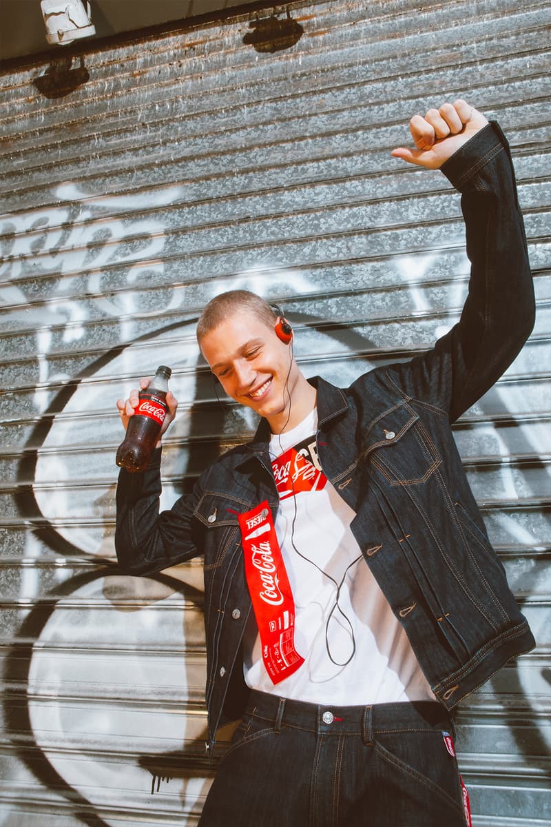 ディーゼル コカコーラ カプセル コラボ コレクション diesel teams up with coca cola to drop its latest capsule collection titled the re-collection with the use of recycled materials PET bottles