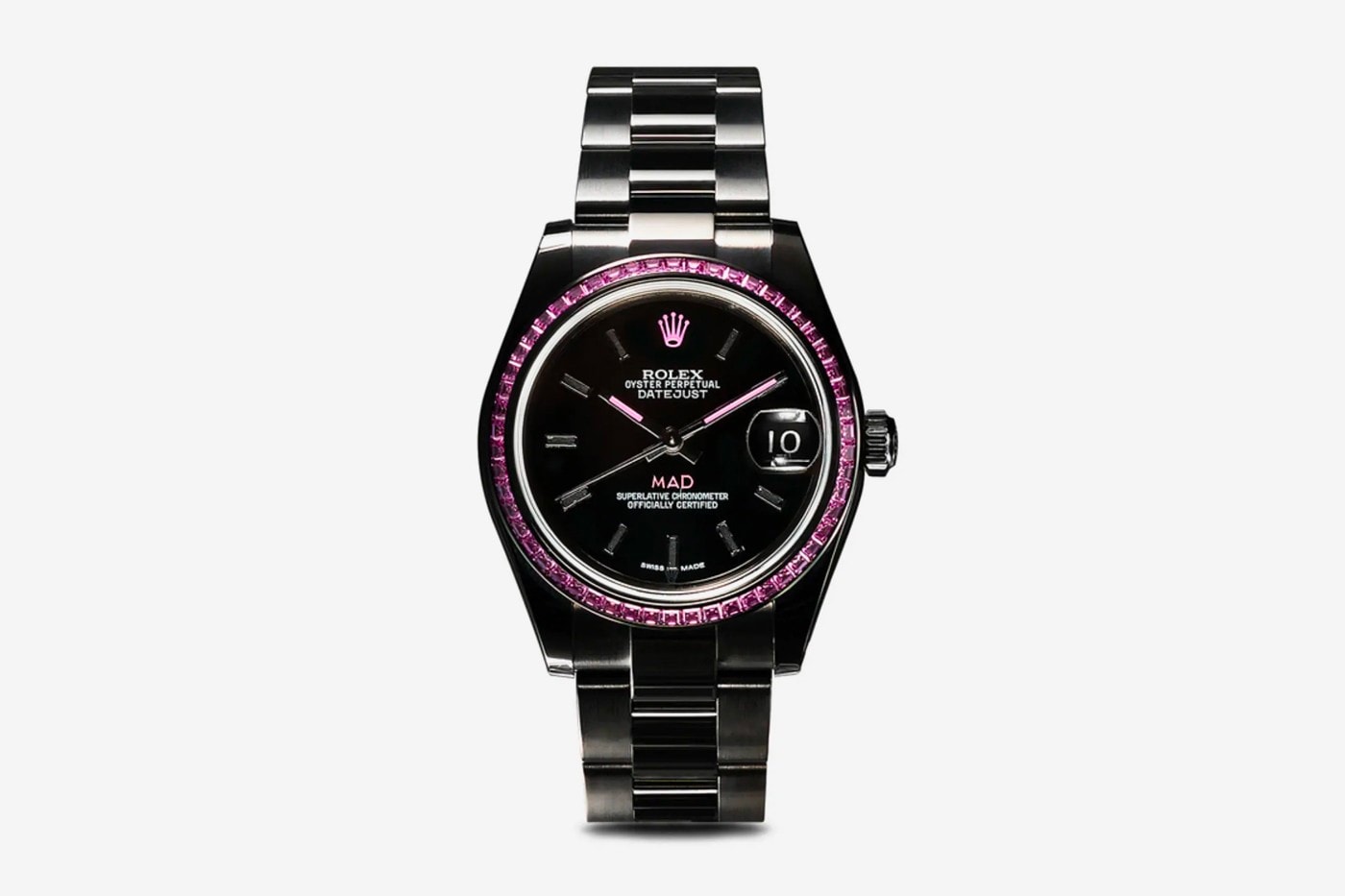 マッドパリ ロレックス デイトジャスト 31mm カスタムモデル MAD Paris Black Pink Sapphire Rolex Datejust 31 Watch Release info Buy 