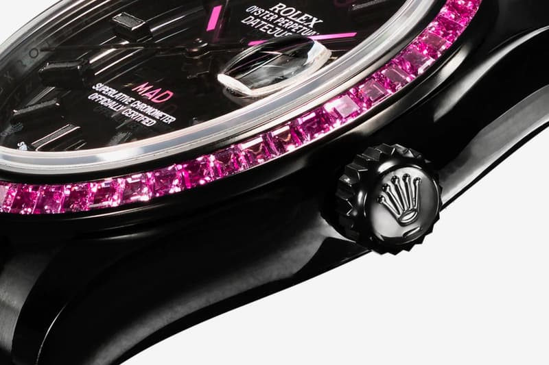 マッドパリ ロレックス デイトジャスト 31mm カスタムモデル MAD Paris Black Pink Sapphire Rolex Datejust 31 Watch Release info Buy