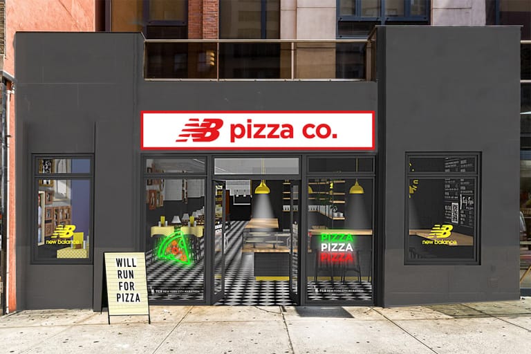 New Balance がニューヨークシティマラソンの参加者にピザを無償で提供するイベントを開催
