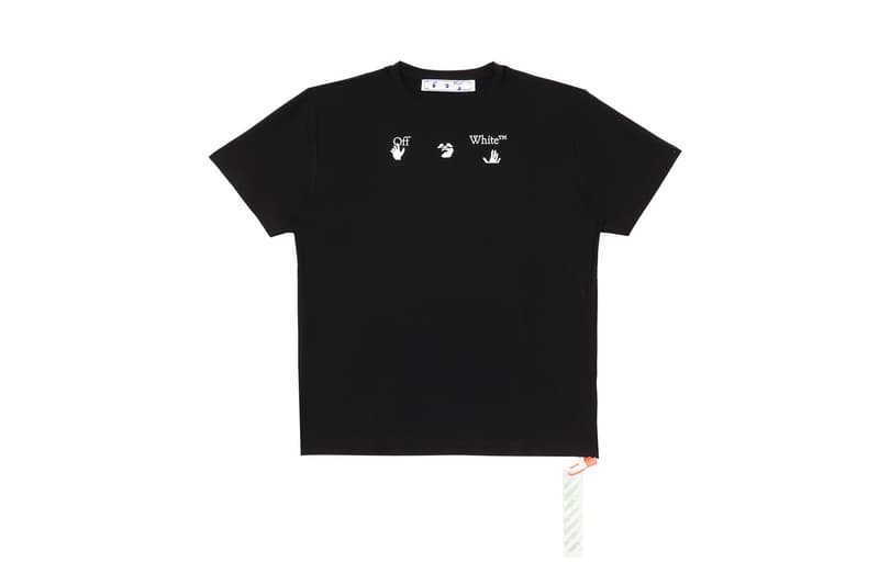 Off-White Confirms New Logo on a Range of Tees black white hands virgil abloh release information men's women's