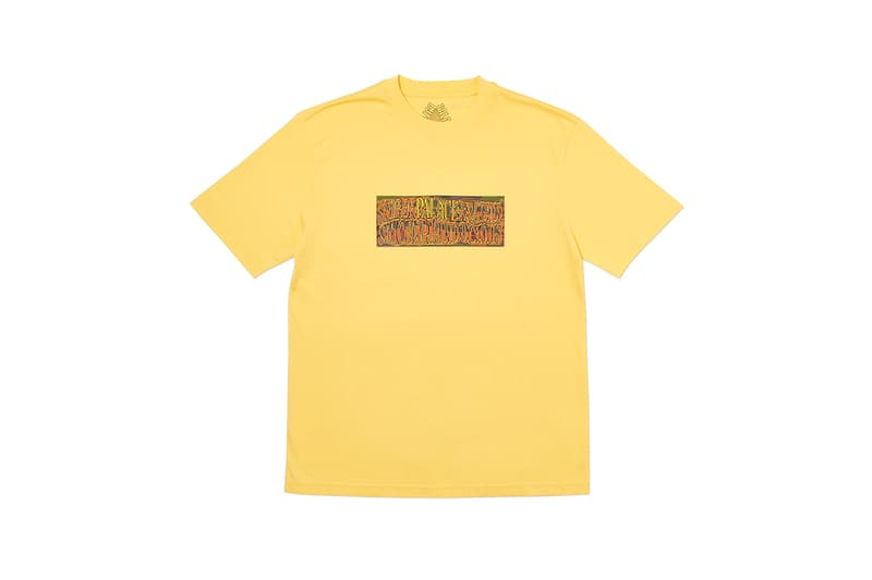 Palace Winter 2019 Tees First Look London Streetwear Skatewear Skating T-Shirts Stripes American Football Jersey Faded Dip Dye Esty DPM Camouflage Graphic Heavy pieces