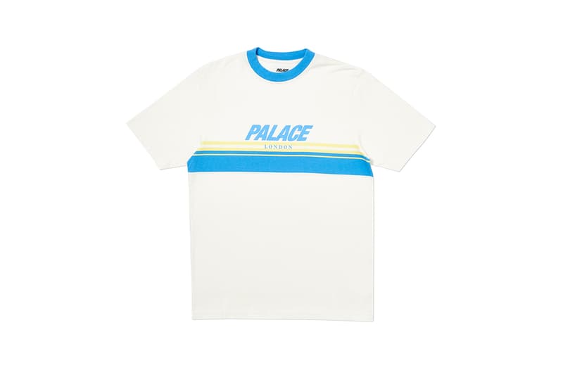 Palace Winter 2019 Tees First Look London Streetwear Skatewear Skating T-Shirts Stripes American Football Jersey Faded Dip Dye Esty DPM Camouflage Graphic Heavy pieces
