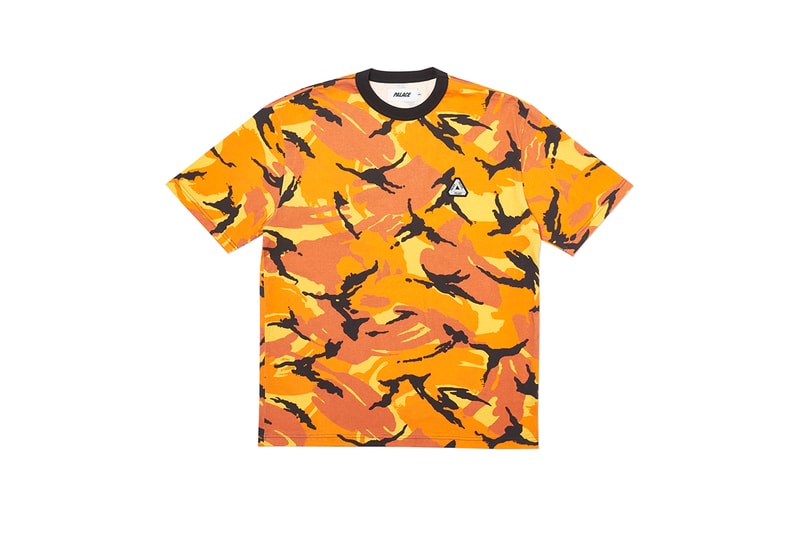 Palace Winter 2019 Tees First Look London Streetwear Skatewear Skating T-Shirts Stripes American Football Jersey Faded Dip Dye Esty DPM Camouflage Graphic Heavy pieces 