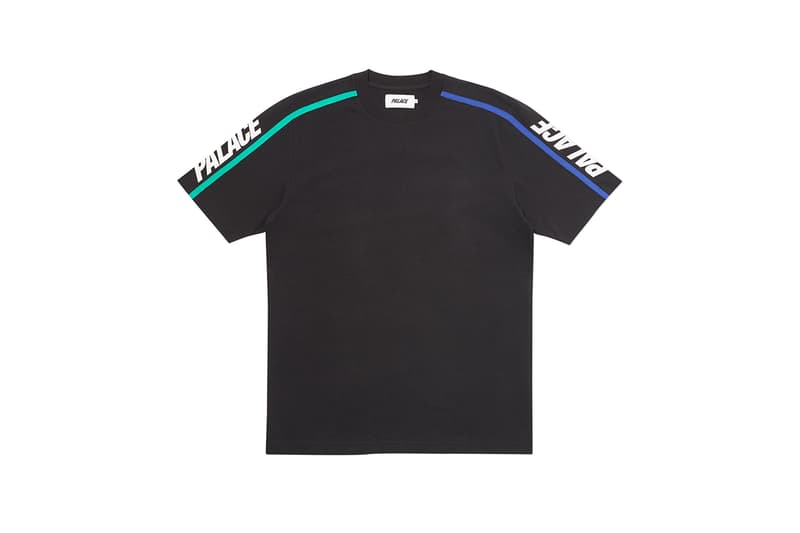 Palace Winter 2019 Tees First Look London Streetwear Skatewear Skating T-Shirts Stripes American Football Jersey Faded Dip Dye Esty DPM Camouflage Graphic Heavy pieces