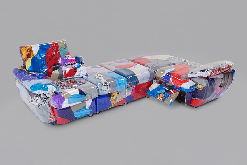 harry nuriev ハリーヌレエフ バレンシアガ balenciaga ソファー マイアミ デザイン リサイクル sofa design miami off cuts discarded clothing サステナビリティ sustainable fashion ethical accountability first look art basel 2019