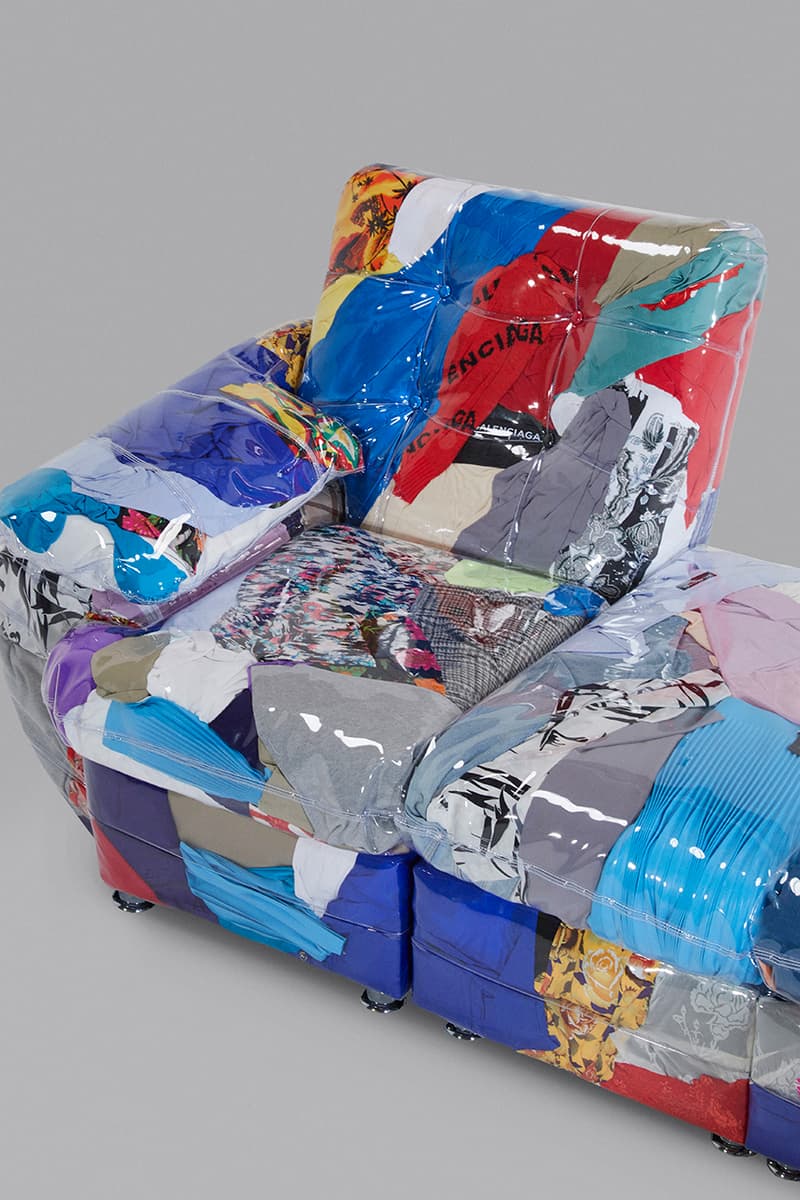 harry nuriev ハリーヌレエフ バレンシアガ balenciaga ソファー マイアミ デザイン リサイクル sofa design miami off cuts discarded clothing サステナビリティ sustainable fashion ethical accountability first look art basel 2019