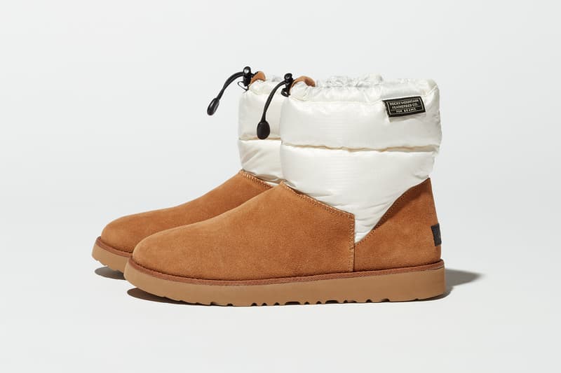 ビームス x UGG x ロッキー マウンテン フェザーベッドからコラボブーツが登場 BEAMS x UGG® x Rocky Mountain Featherbed からダウンで切り替えたクラシックミニが登場