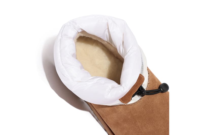 ビームス x UGG x ロッキー マウンテン フェザーベッドからコラボブーツが登場 BEAMS x UGG® x Rocky Mountain Featherbed からダウンで切り替えたクラシックミニが登場