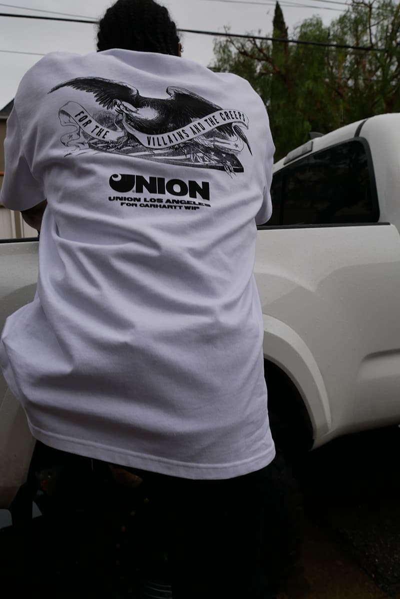 Carhartt WIP ロサンゼルス店のオープンを記念した限定コラボピースがリリース Carhartt WIP Los Angeles Exclusive Opening Collection Stüssy Union LA UNDEFEATED BornxRaised Capsule T-Shirts Work Jackets Sweater Hoodie Lookbook