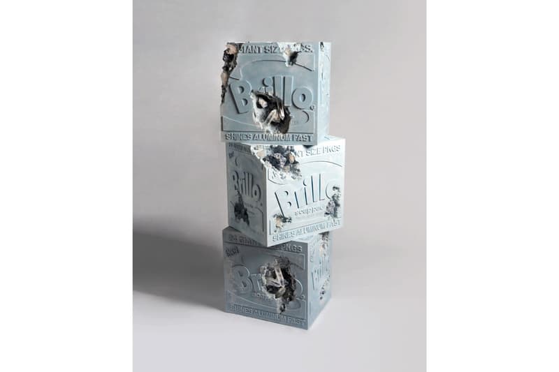 Daniel Arsham ダニエル・アーシャム 'Eroded Brillo Boxes' アンディ・ウォーホル Andy Warhol Museum ピッツバーグ Pittsburgh Sotheby's Contemporary Art Sale Blue Calcite Quartz Hydrostone Blue