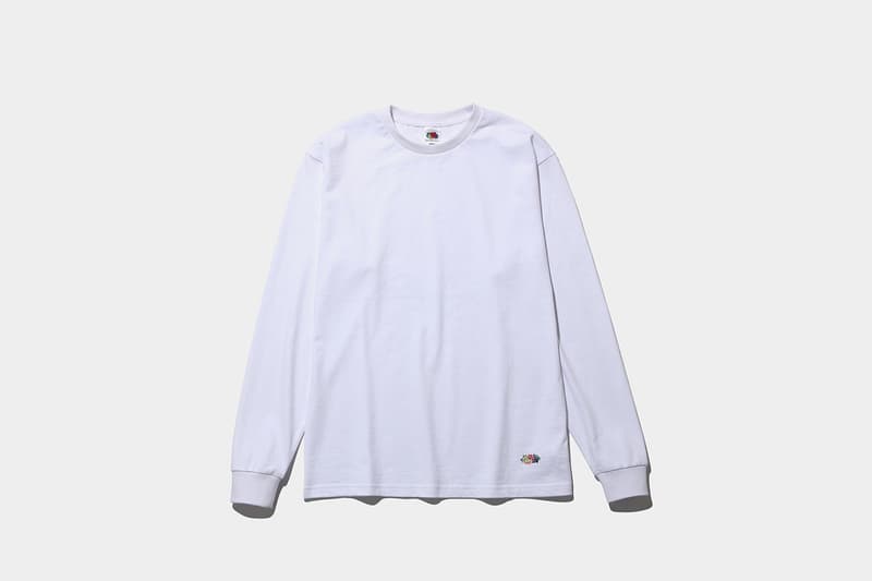 フラグメント x  フルーツオブザルーム x ザ・コンビニよるロンTが発売 fragment design x  FRUIT OF THE LOOM® x THE CONVENI のトリプルコラボによるロングスリーブTシャツが発売