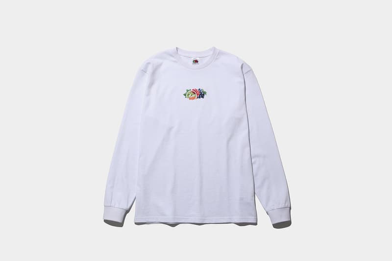 フラグメント x  フルーツオブザルーム x ザ・コンビニよるロンTが発売 fragment design x  FRUIT OF THE LOOM® x THE CONVENI のトリプルコラボによるロングスリーブTシャツが発売