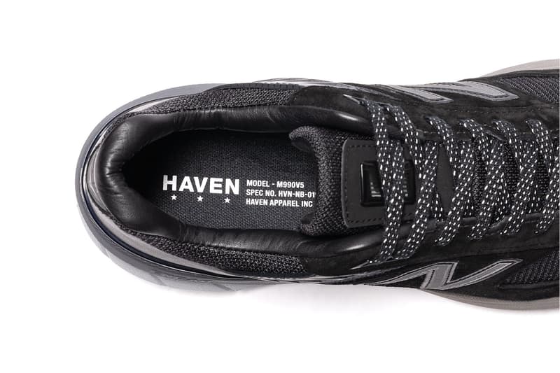 ヘイブン x ニューバランスによるコラボ 990v5 が登場 HAVEN x New Balance によるコラボ 990v5 が登場