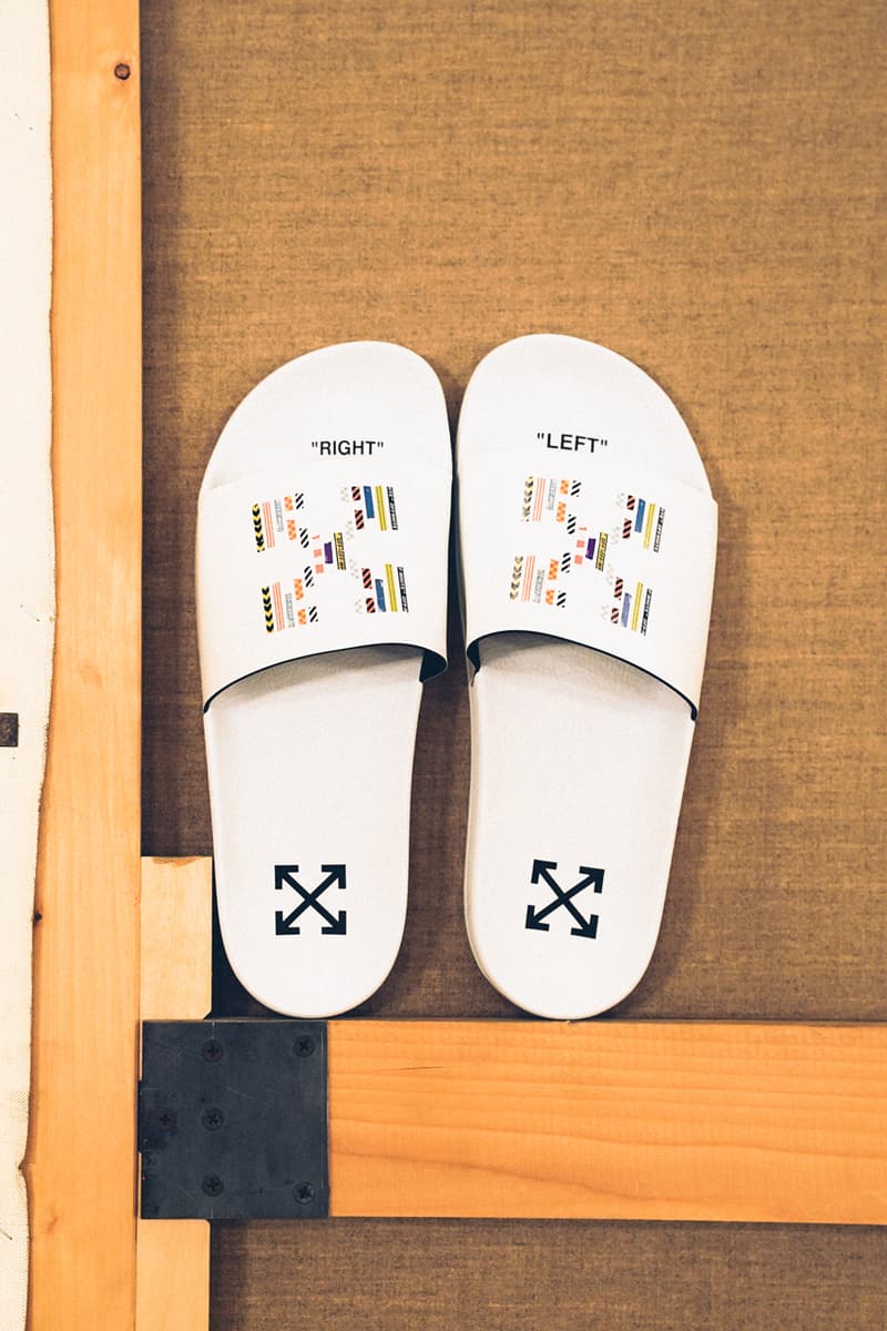 Off-White™が最新カプセルコレクション"SURRENDER"を発表 "SURRENDER" Capsule Collection Hoodies T-shirts Mock Necks Shirts Button Down Long Sleeves Bucket Hats Denim Shorts Salmon White Black Tape