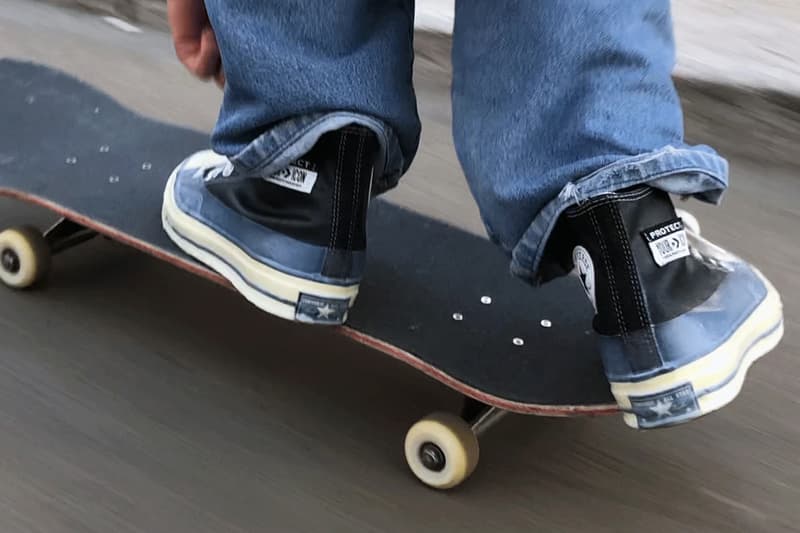 コンバースから樹脂コーティングが施されたチャックテイラーがリリース one block down converse chuck 70 protect your icon 10th anniversary black blue white parchment release date info photos price