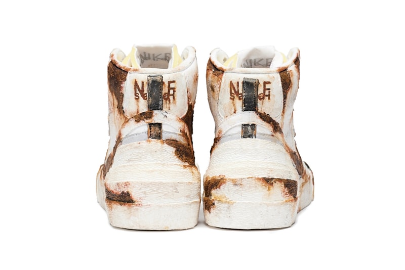 PRINCIPE PRIVÉ sacai x Nike Blazer Mid "Rust" painted custom sneaker collaboration november 11 2019 japan release date colorway