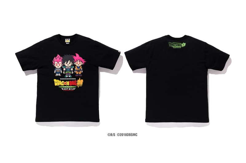 Baby Milo ベビーマイロ x DRAGON BALL ベイプ ドラゴンボール超 ブロリー SUPER: BROLY Capsule hoodies カプセル コレクション japan IT Broly Goku Vegeta Frieza shirts streetwear 映画 アニメ Nigo Dragon Ball Movies