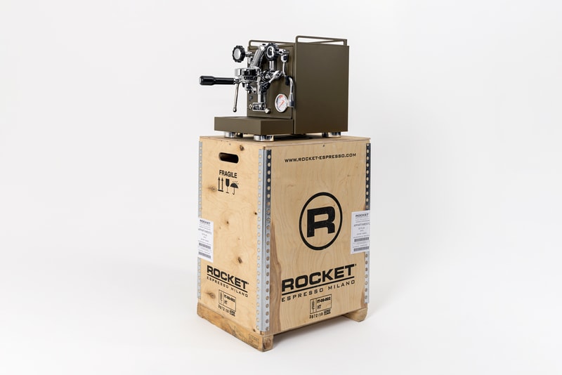 Carhartt WIP かーハートx Rocket Espresso Milano エスプレッソ マシン イタリア ミラノ ロケット Espresso Machine Olive Green Stainless Steel コラボ 