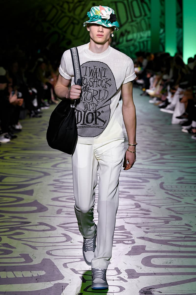 ディオール Dior Fall/Winter 2020 Miami Runway Show Closer Look Looks Kim Jones Shawn Stussy Air Jordan 1 High OG Menswear Tailoring Luxury Fashion Metal Saddle Bag Yoon Ahn pre collection
