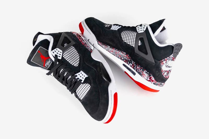 Drake OVO Air Jordan 4 Better Look Paint Splatter Black Red Bred Release Info Date Buy Price 