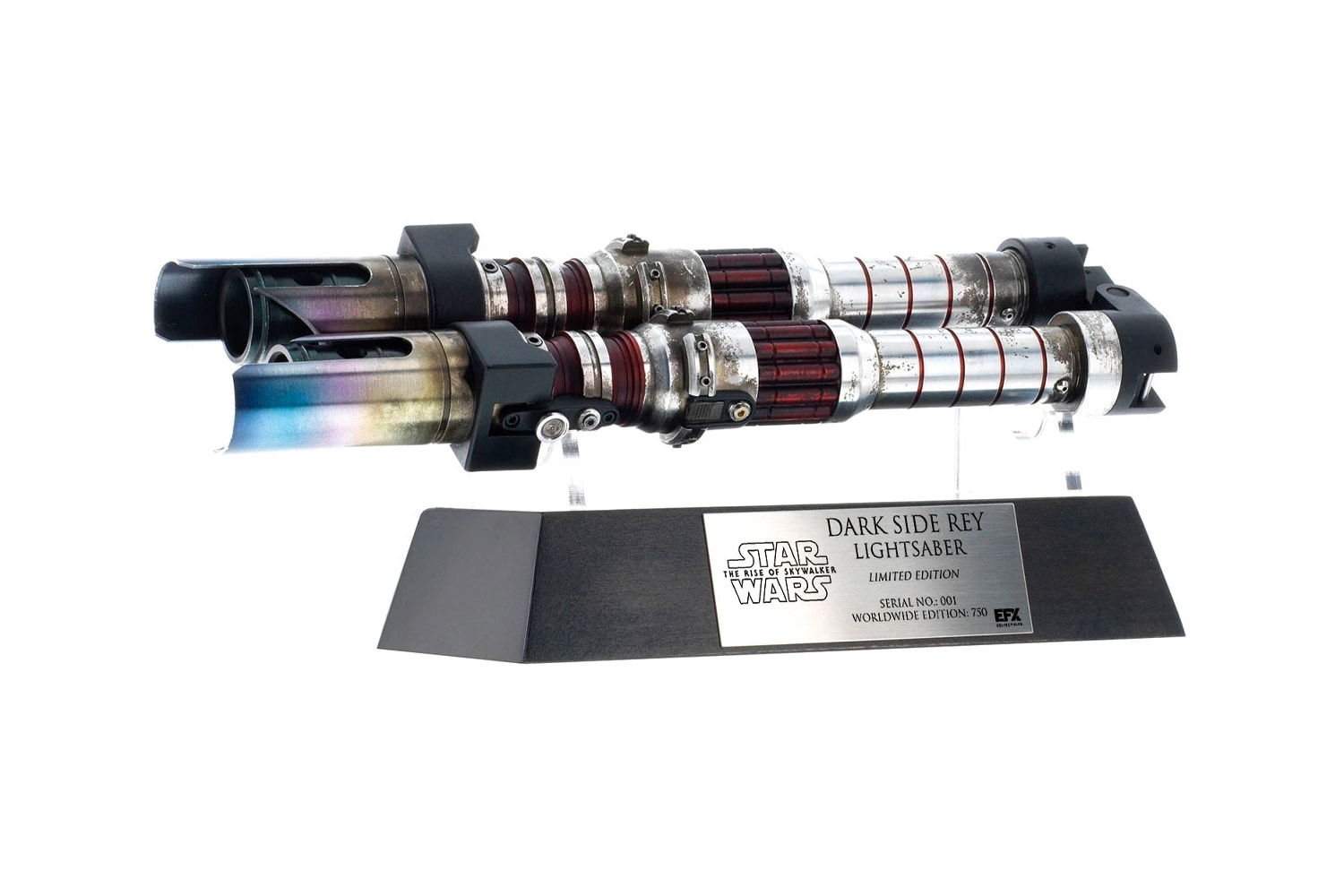 EFX Collectibles から闇堕ちしたレイが持つライトセーバーの原寸大レプリカが発売 EFX Collectibles Dark Side Rey Lightsaber Star Wars The Rise of Skywalker Replica Release info Date Buy Red Dual Switchblade