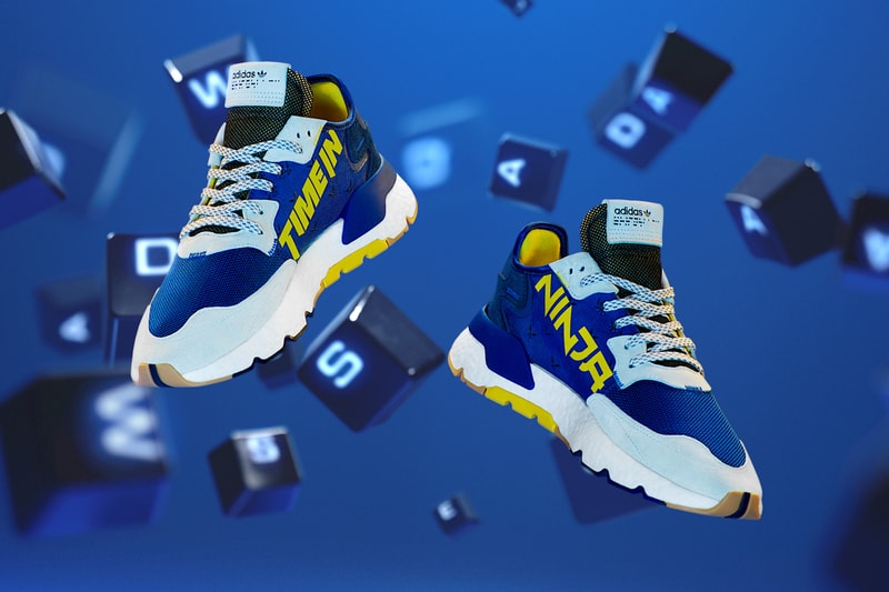 adidas Originals × Ninja から初となるコラボフットウェア “TIME IN” NITE JOGGERが発売 ninja tyler blevens adidas originals nite jogger time in fortnite blue grey yellow white fv6404 release date info photos price