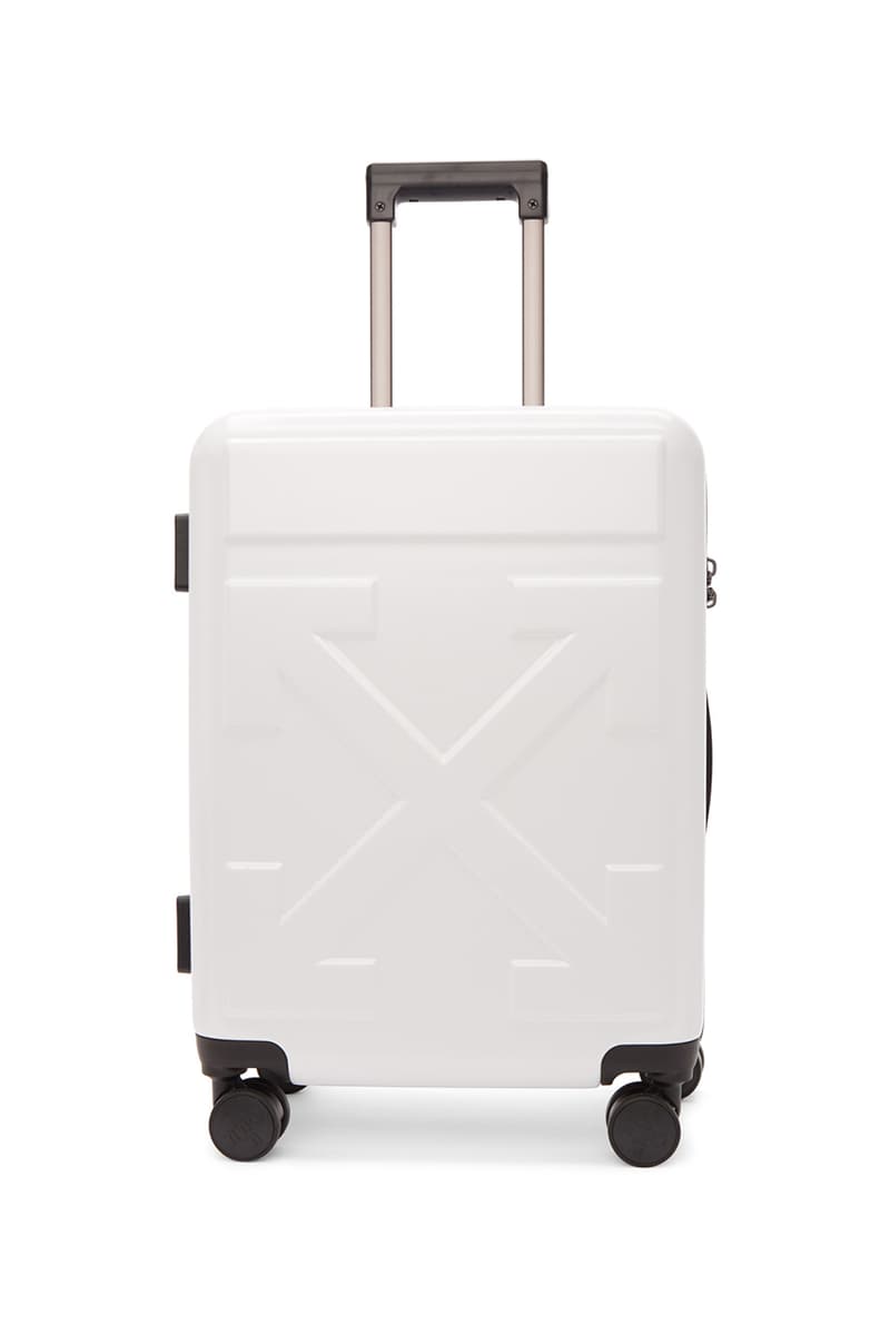 Off-White™️がオリジナルのスーツケース3型をリリース Off-White™ Arrows "FOR TRAVEL" Suitcases Release Information First Look Travel Virgil Abloh Streetwear Black Yellow White SSENSE How to Cop Luggage 
