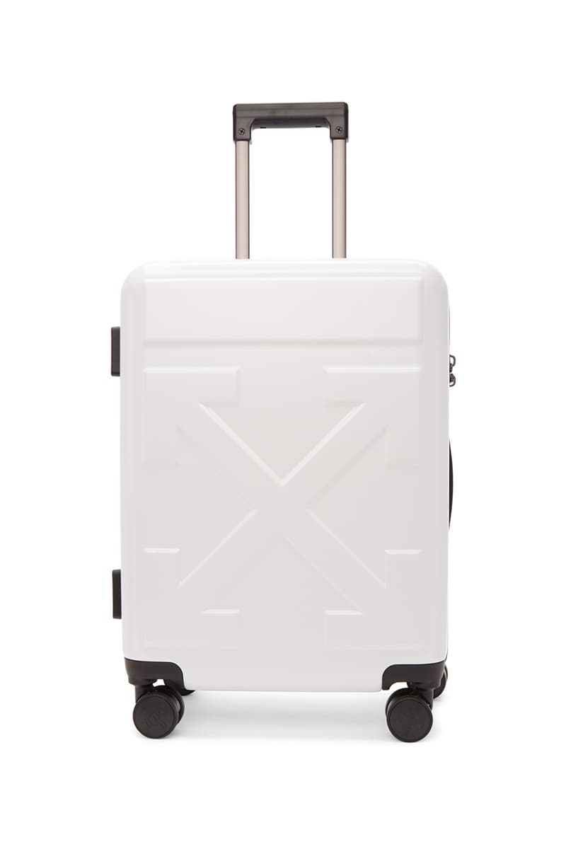 Off-White™️がオリジナルのスーツケース3型をリリース Off-White™ Arrows "FOR TRAVEL" Suitcases Release Information First Look Travel Virgil Abloh Streetwear Black Yellow White SSENSE How to Cop Luggage