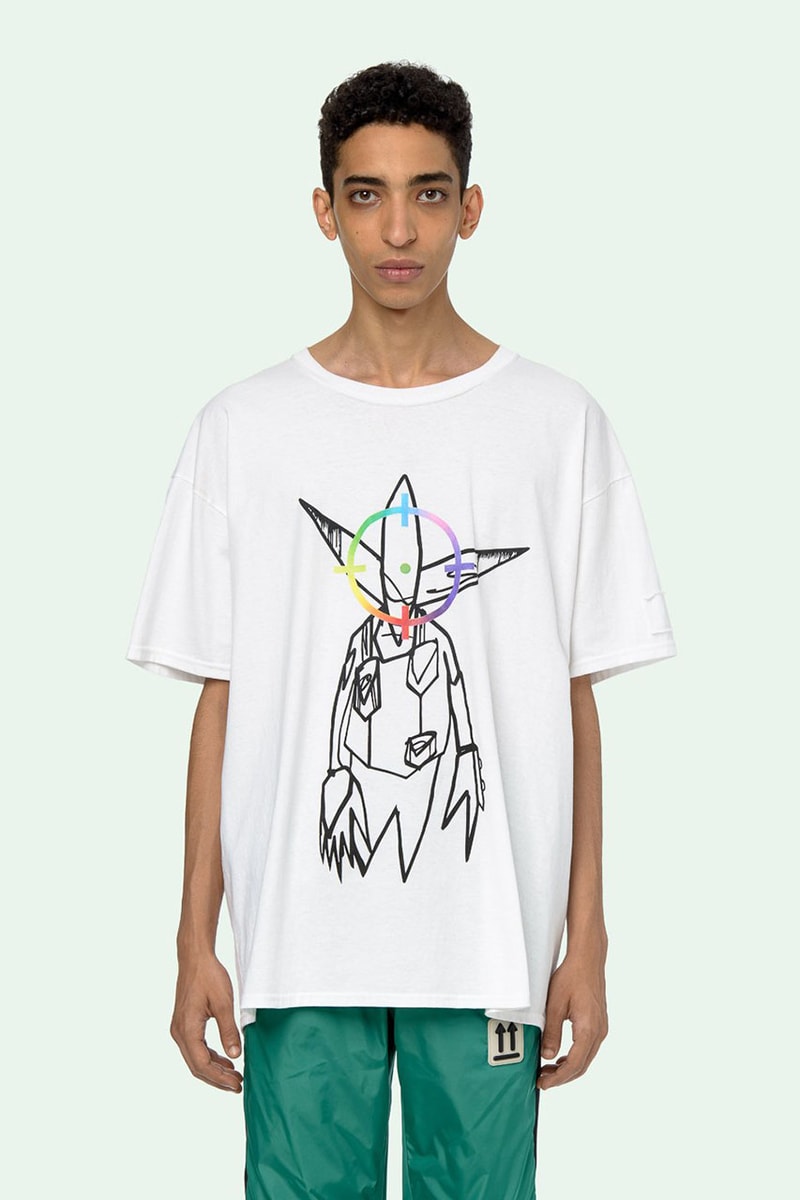 Off-White™️がFuturaとのコラボTシャツのプレオーダーを開始 Off-White™ c/o Futura Alien Short Sleeve Over T-Shirt Pre-Order Live Closer Look Drop Information Virgil Abloh FL-001 Figure Cross Design