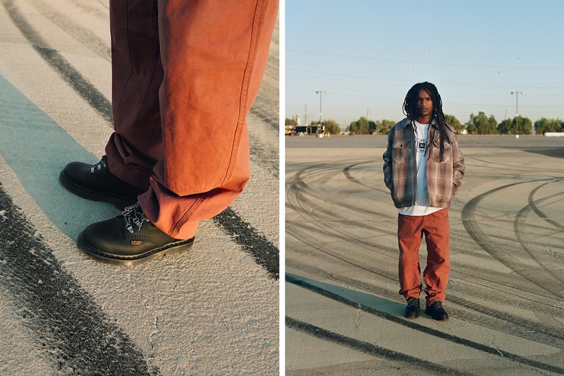 ステュシー/ ドクターマーチンによる最新コラボフットウェアが登場 Stussy Dr Martens 8053 HY 2019 Capsule wintergrip midsole traction open channels workwear boots shoes footwear fall winter rubber pvc trainers mid cut chukka sneakers streetwear