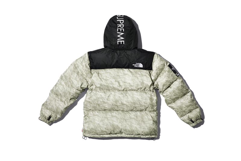 シュプリーム x ノースフェイスからヌプシコレクションが登場 Supreme x The North Face Winter 2019 Nuptse Collection Jackets Scarf Pants Snow Japan New York TNF 700-Fill paper print 