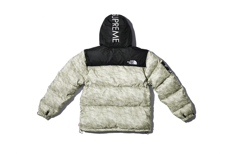 シュプリーム x ノースフェイスからヌプシコレクションが登場 Supreme x The North Face Winter 2019 Nuptse Collection Jackets Scarf Pants Snow Japan New York TNF 700-Fill paper print