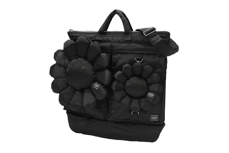 村上隆 x ポーターからコラボ第2弾となる“お花”バッグのブラックが登場 Takashi Murakami x PORTER Black TANKER Series Release bags KaiKai KiKi Takashi Murakami Japan Bags Yoshida Porter backpacks Helmet Bag 