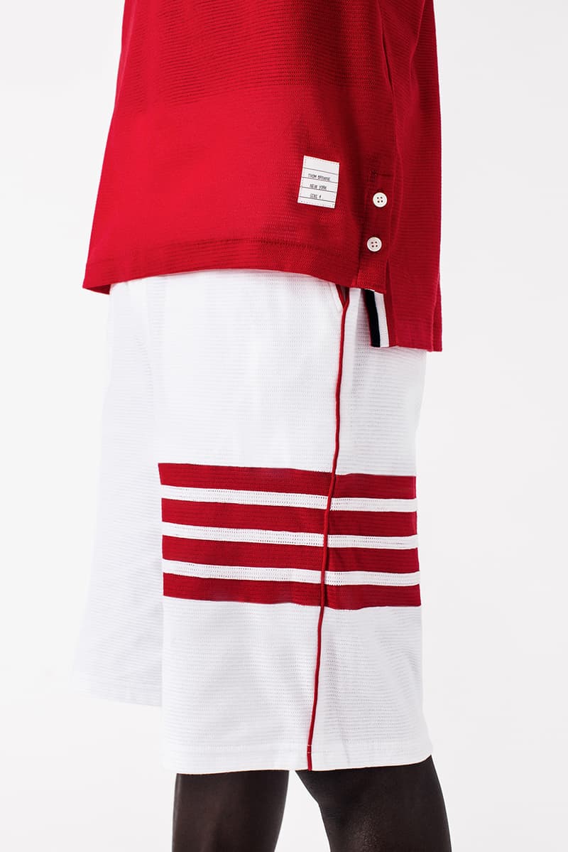 レブロンジェームズのUNKNWN x トムブラウンのコラボコレクションが登場 UNKNWN Wynwood x Thom Browne Capsule Collaboration lookbook lebron james collection menswear tee shirt polo hoodie slide sandals socks shorts mesh miami exclusive drop release date info december 13 2019 buy