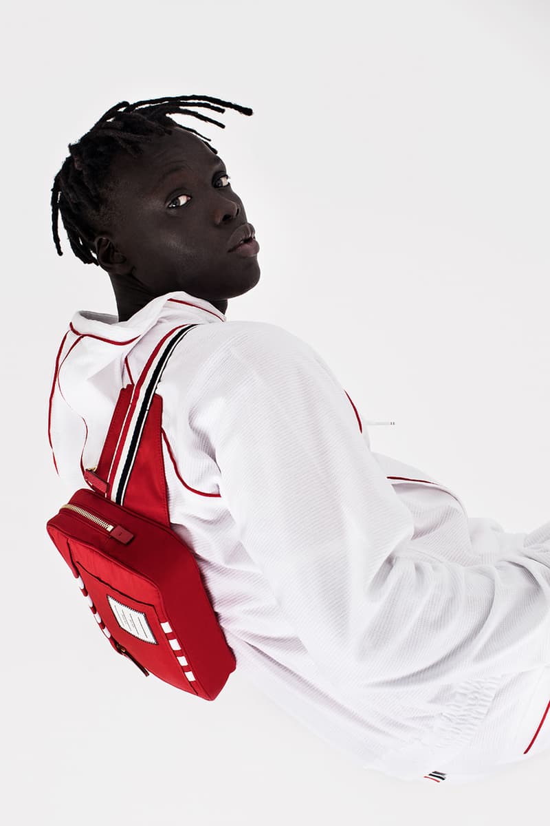 レブロンジェームズのUNKNWN x トムブラウンのコラボコレクションが登場 UNKNWN Wynwood x Thom Browne Capsule Collaboration lookbook lebron james collection menswear tee shirt polo hoodie slide sandals socks shorts mesh miami exclusive drop release date info december 13 2019 buy