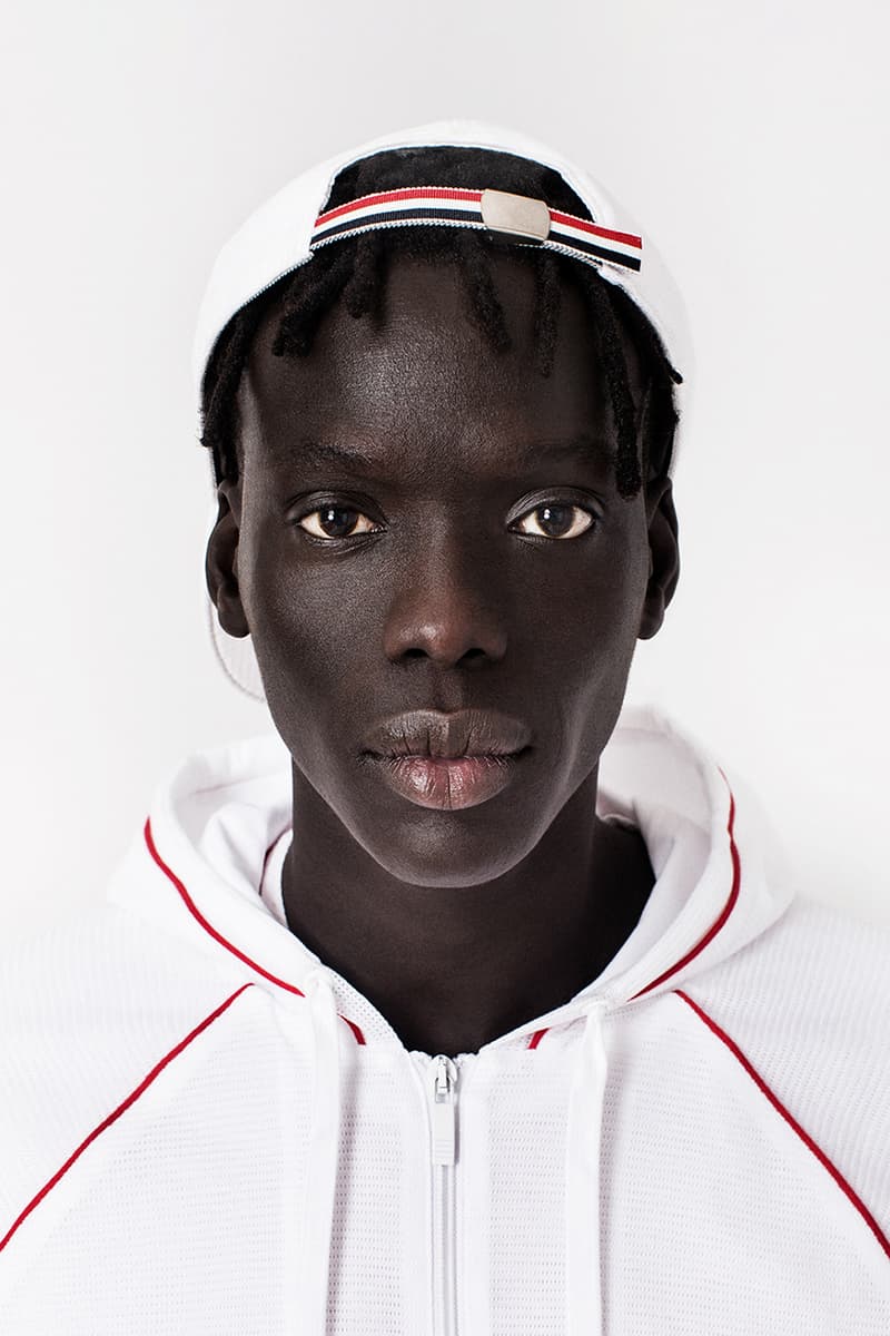 レブロンジェームズのUNKNWN x トムブラウンのコラボコレクションが登場 UNKNWN Wynwood x Thom Browne Capsule Collaboration lookbook lebron james collection menswear tee shirt polo hoodie slide sandals socks shorts mesh miami exclusive drop release date info december 13 2019 buy