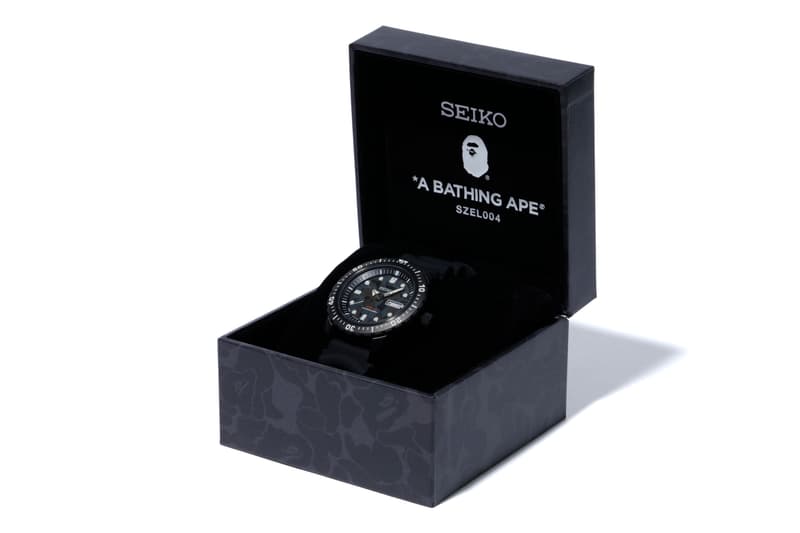 BAPE ベイプ  A BATHING APE ア ベイシング エイプ カモ柄 Seiko メカニカル ダイバーズウォッチ 腕時計 コラボ Mechanical Diver's Watch Black Gray Camo