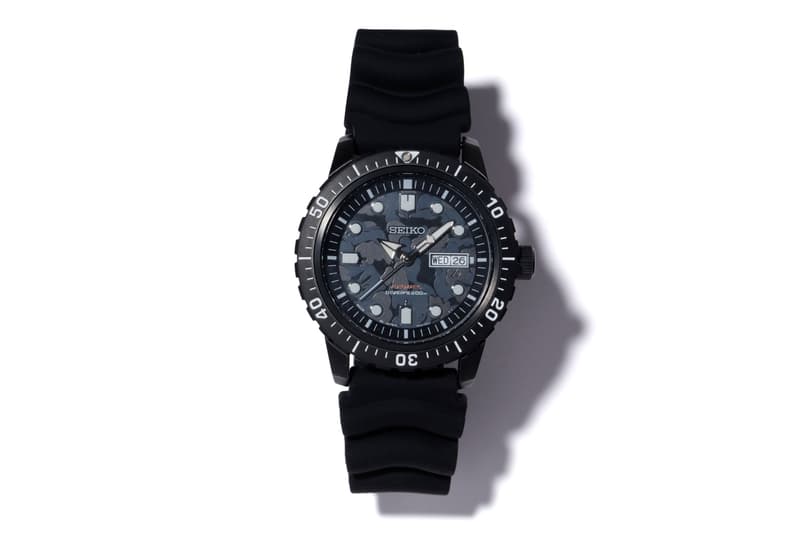 BAPE ベイプ  A BATHING APE ア ベイシング エイプ カモ柄 Seiko メカニカル ダイバーズウォッチ 腕時計 コラボ Mechanical Diver's Watch Black Gray Camo