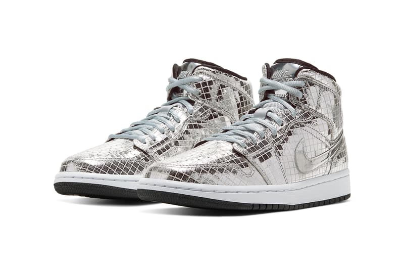 ミラーボールから着想源を得たAir Jordan 1 Midが登場 air jordan 1 mid disco ball metallic silver CU9304 001 release date info photos price