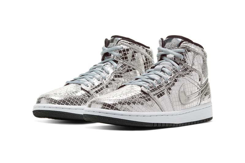 ミラーボールから着想源を得たAir Jordan 1 Midが登場 air jordan 1 mid disco ball metallic silver CU9304 001 release date info photos price