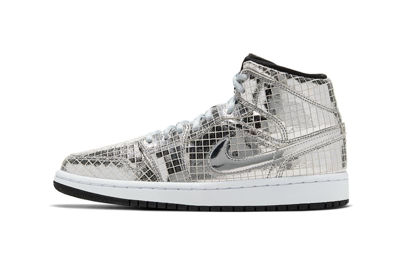 ミラーボールから着想源を得たAir Jordan 1 Midが登場 air jordan 1 mid disco ball metallic silver CU9304 001 release date info photos price