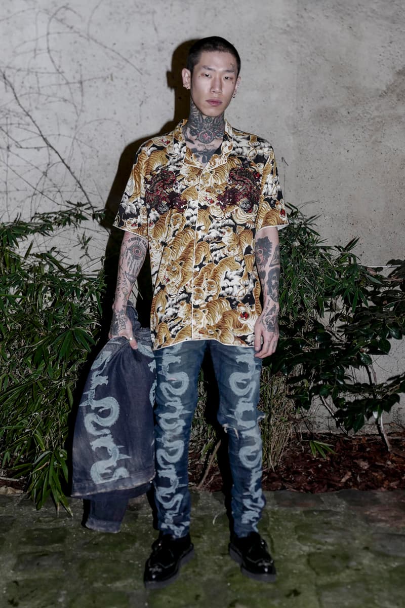Alchemist Fall/Winter 2020 "Chaos" Collection Hoodies Coats Shirts Pants Sweatpants Plaid Tiger Koi Fish Dragon Skulls Leopard Bomber Jackets Kimono Denim
