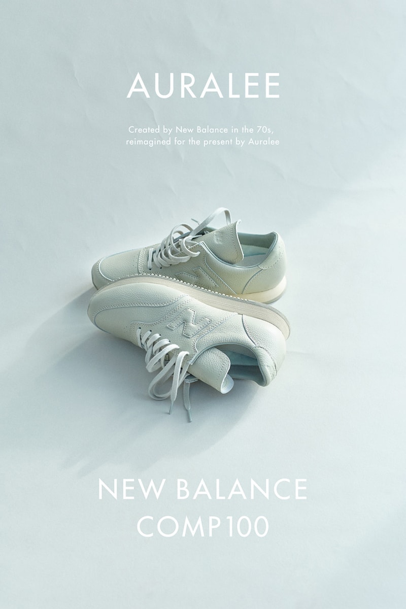 ニューバランス x オーラリーがカプセルコレクションを発表 AURALEE x New Balance SS20 COMP100, Apparel collaboration collection spring summer 2020 japan sneaker wholegarment cotton knit pants sweater 