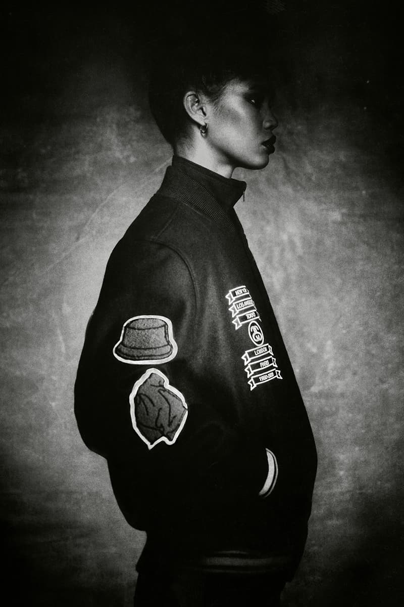 ステューシー コム デ ギャルソン STÜSSY × COMME des GARÇONS によるコラボジャケットがリリース COMME des GARÇONS Stüssy 40th Anniversary Varsity Jacket Release Info Buy Price Where Melton Wool Black