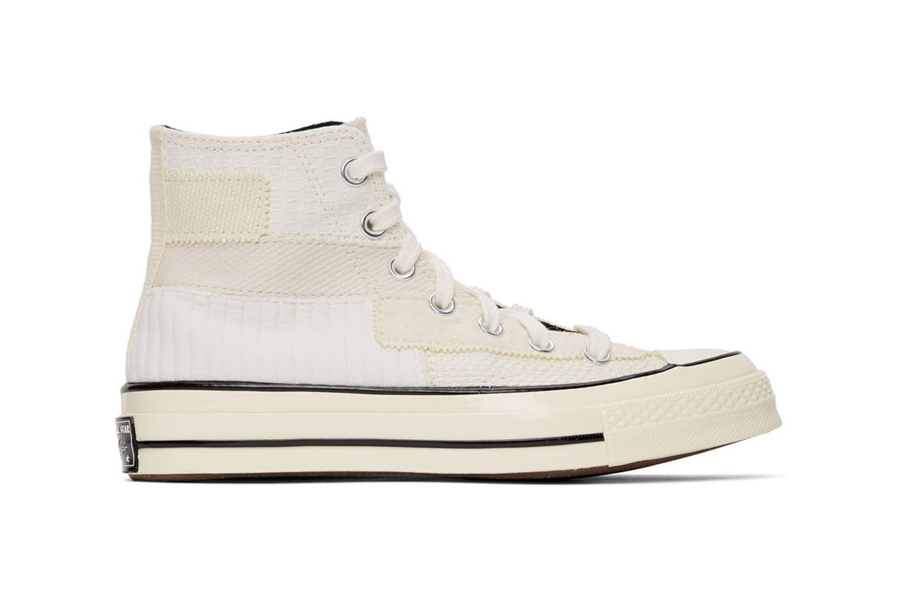 converse コンバース chuck チャック 70 hi high top ハイトップ patchwork パッチワーク green off white オフホワイト colorways sneaker release hightop panelled canvas twill ripstop jersey