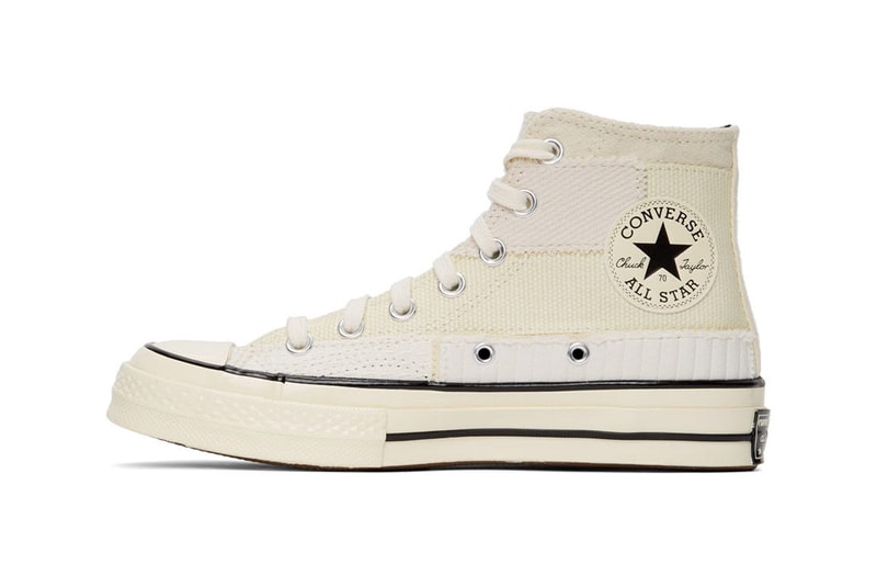 converse コンバース chuck チャック 70 hi high top ハイトップ patchwork パッチワーク green off white オフホワイト colorways sneaker release hightop panelled canvas twill ripstop jersey