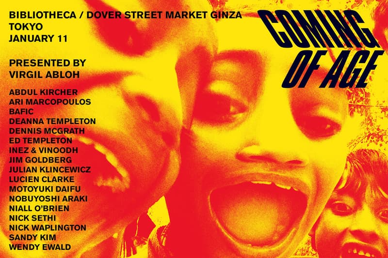 ドーバーストリートマーケットギンザ ヴァージル・アブローが手がけるポップアップ “Coming of Age” が DOVER STREET MARKET GINZA にて開催