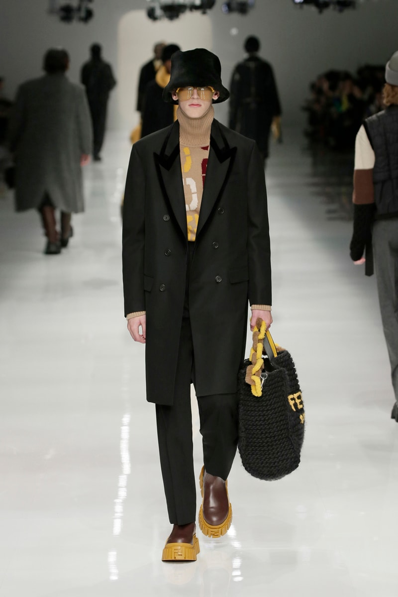 フェンディ FENDI 2020年秋冬メンズコレクション fendi fall winter 2020 mens collection runway show images silvia venturini creative director anrealage collaboration 